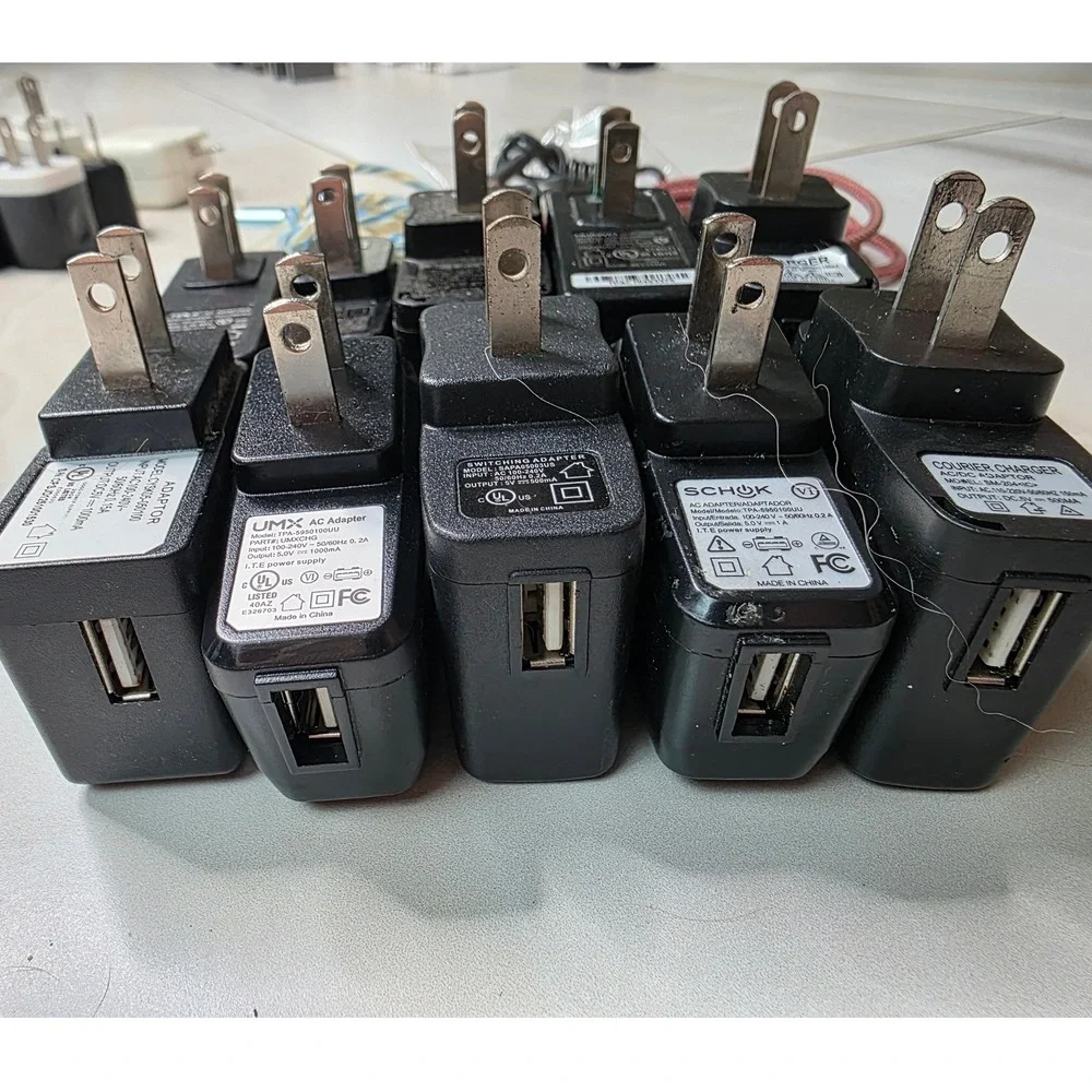 10 USB Wall Charger Adapters 3 Cables‎ Huawei Kyocera ZTE Schok UMX Mixed W4
